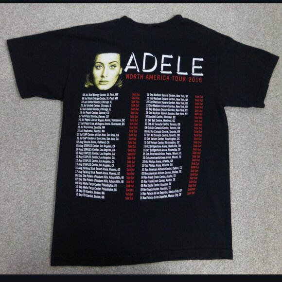 Adele North American 2016 Tour Short Sleeves T-Shirt - Picture 2 of 7